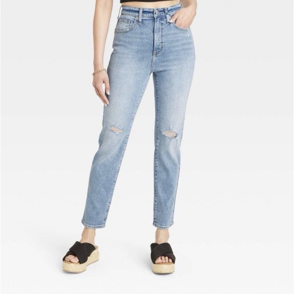 Women's High-Rise 90's Slim Jeans - Universal Thread Distressed 4 Long